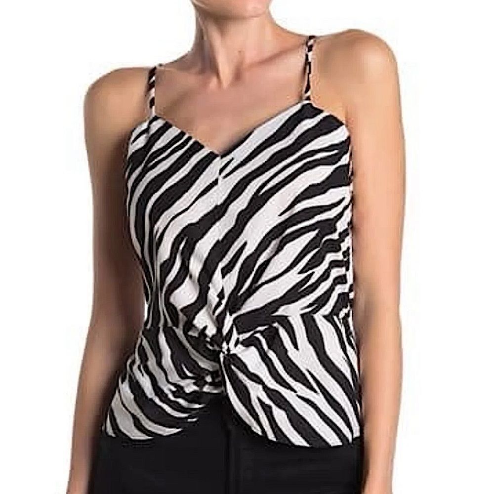 Walter Baker Choate Black White Zebra Print Top